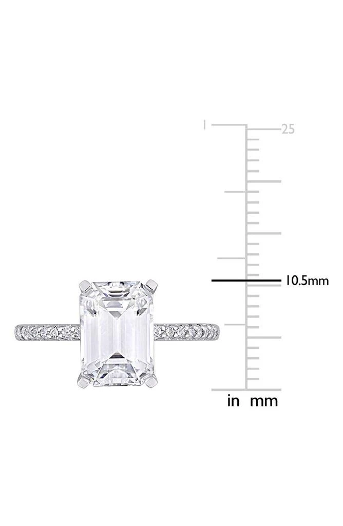 DELMAR 10K White Gold Created Moisannite Engagement Ring 2
