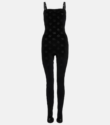 Dolce & Gabbana Logo cotton and silk jumpsuit 1