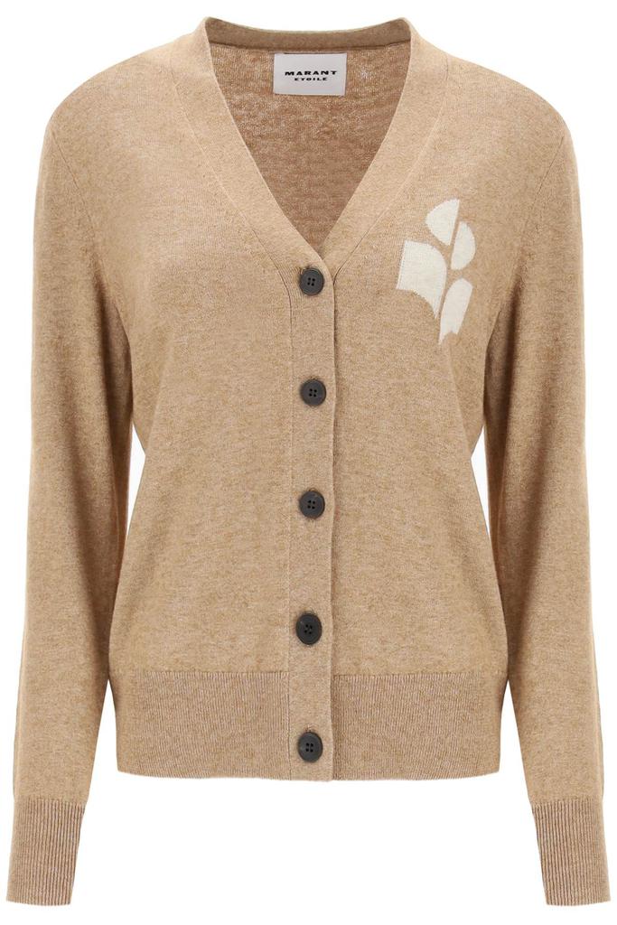 Isabel Marant karin cardigan with logo intarsia