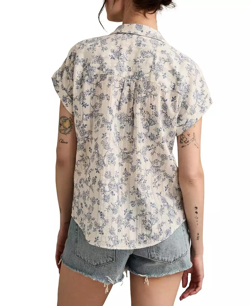 Lucky Brand Women's Cotton Textured Short-Sleeve Shirt 2