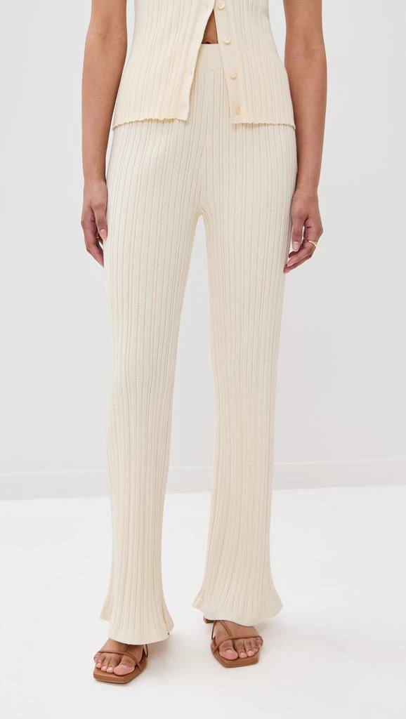 LE BOP Ribbed Flare Pants 6