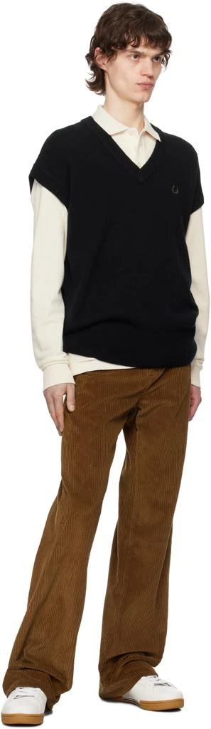 Fred Perry Black Lambswool Vest 4