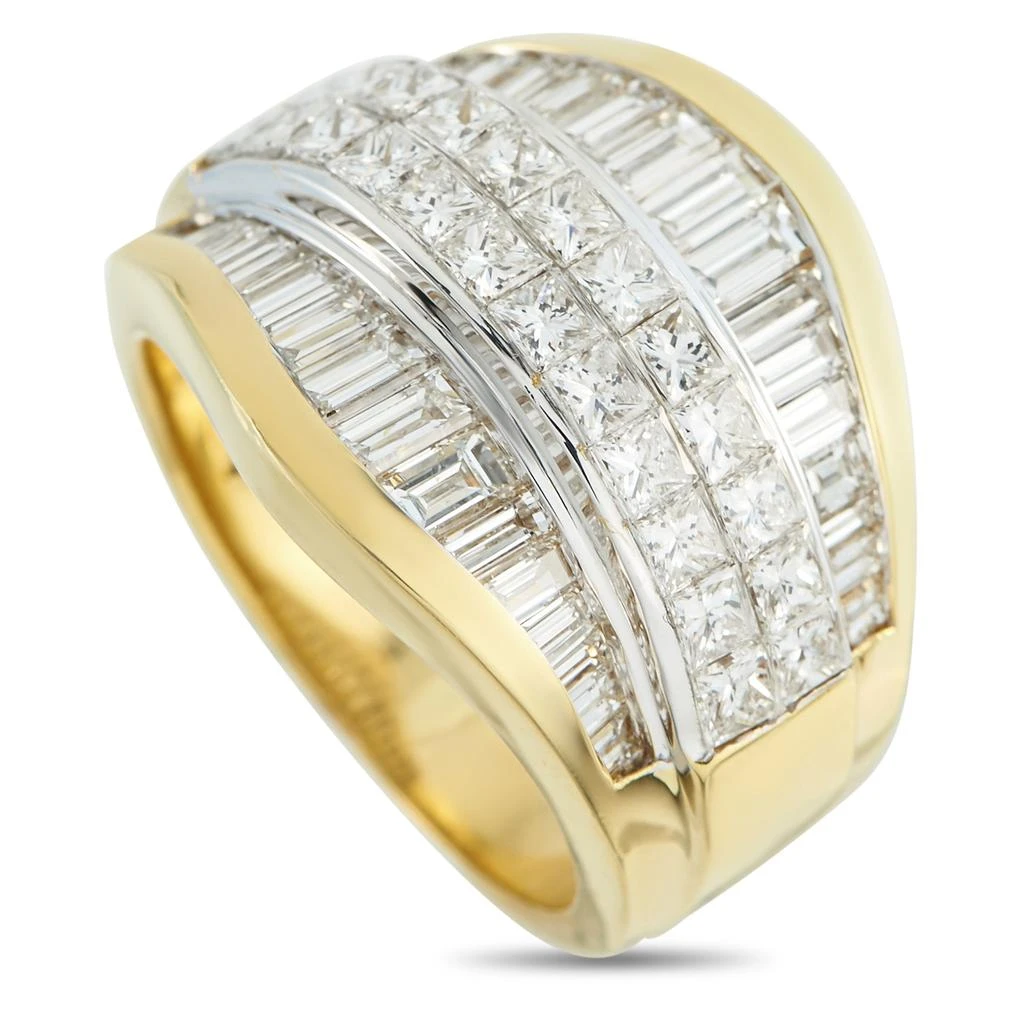 LB Exclusive 18K Yellow 3.50ct Gold Diamond Multi-Row Ring MF24-011626