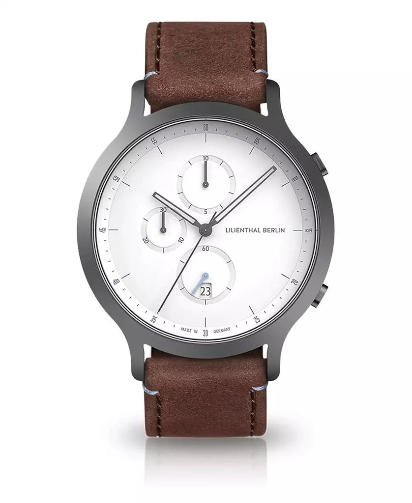 Lilienthal Berlin Chronograph with Brown Leather Watch 42mm 1