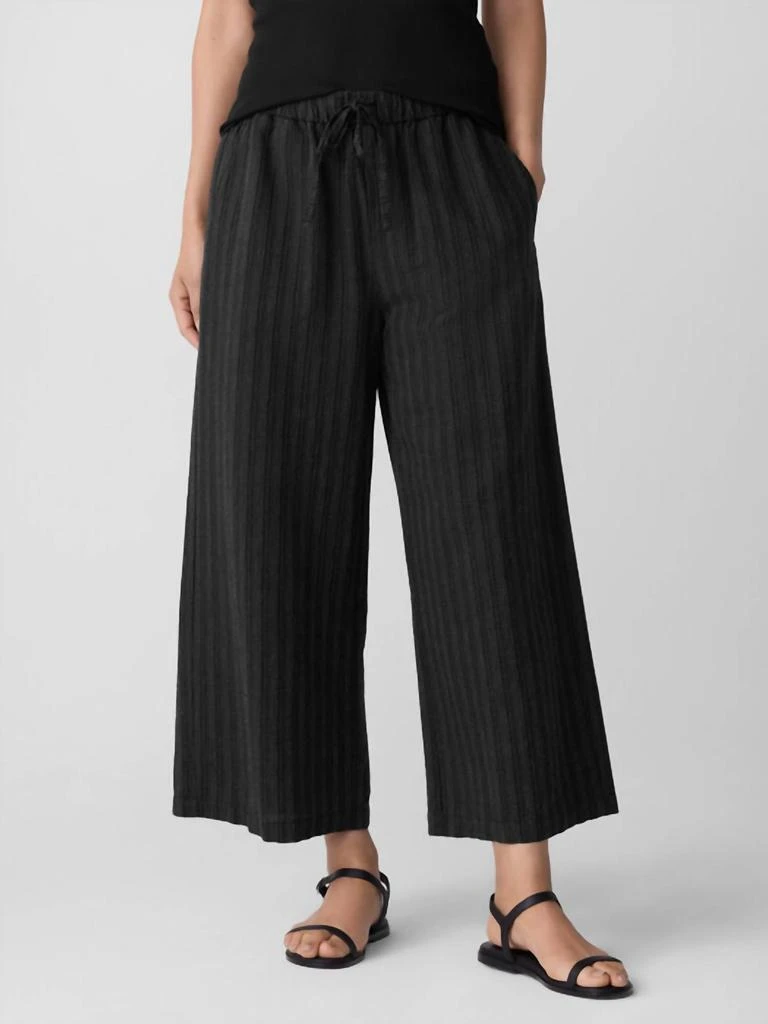 Eileen Fisher Eileen Fisher - Women
s Textured Stripe Wide Cropped Pant