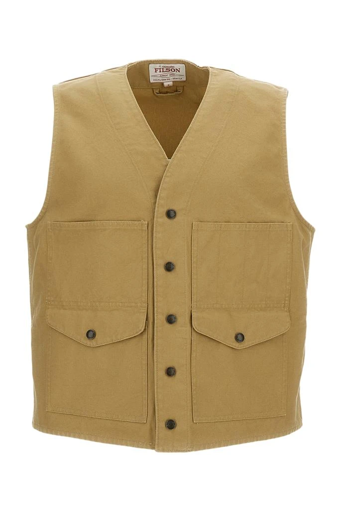 Filson Brown Cotton Sports Vest