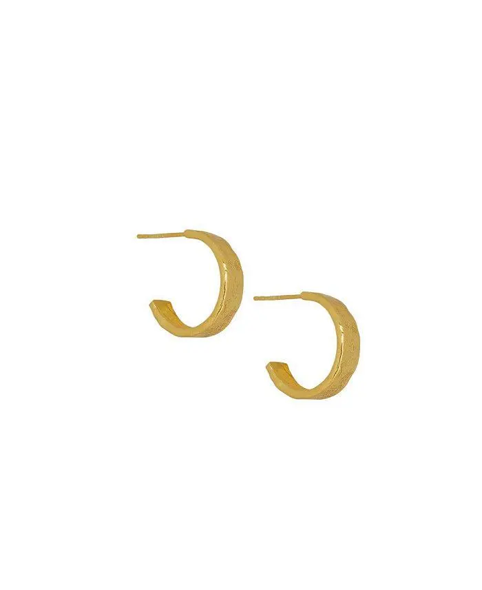 Ottoman Hands Women's Dela Textured Hoop Earring