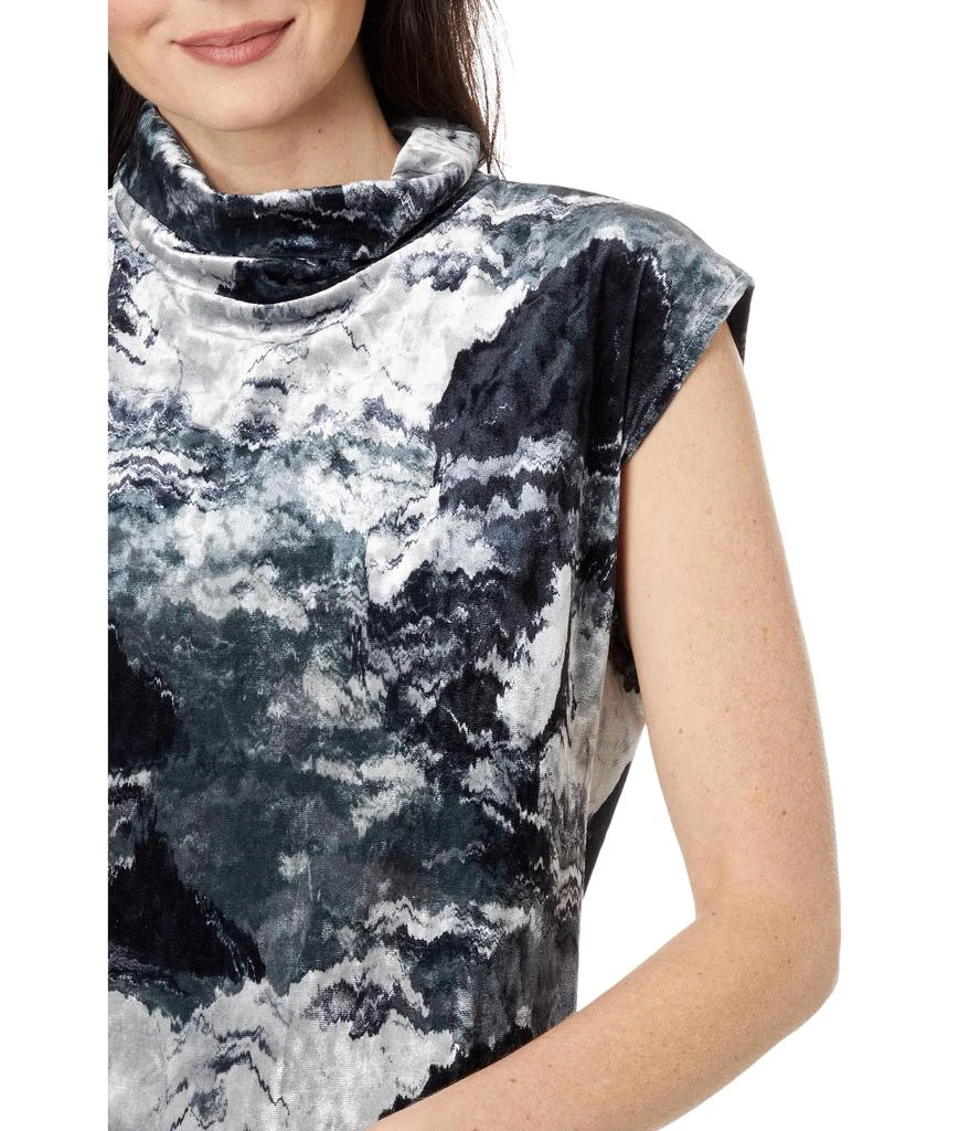 Elliott Lauren Galaxy Printed Velvet Sleeveless Turtleneck 3