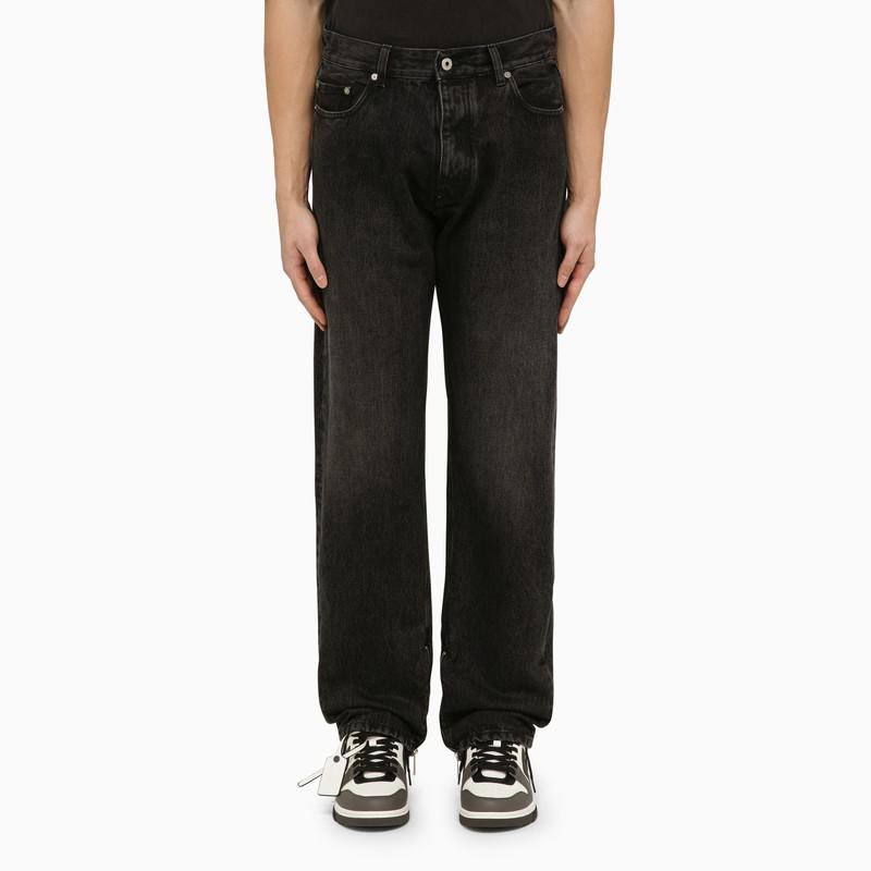 Off-White™ Black jeans with logo patch