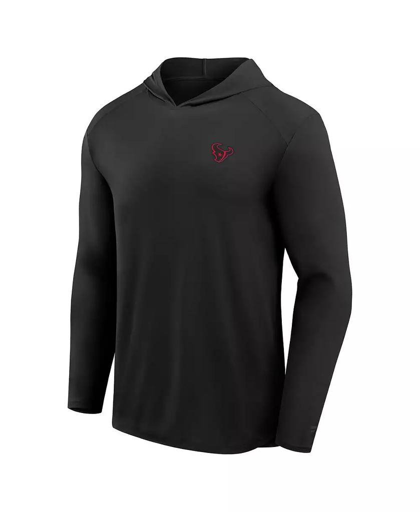 Fanatics Men's Black Houston Texans Front Office Power Mono Long Sleeve Hoodie T-Shirt