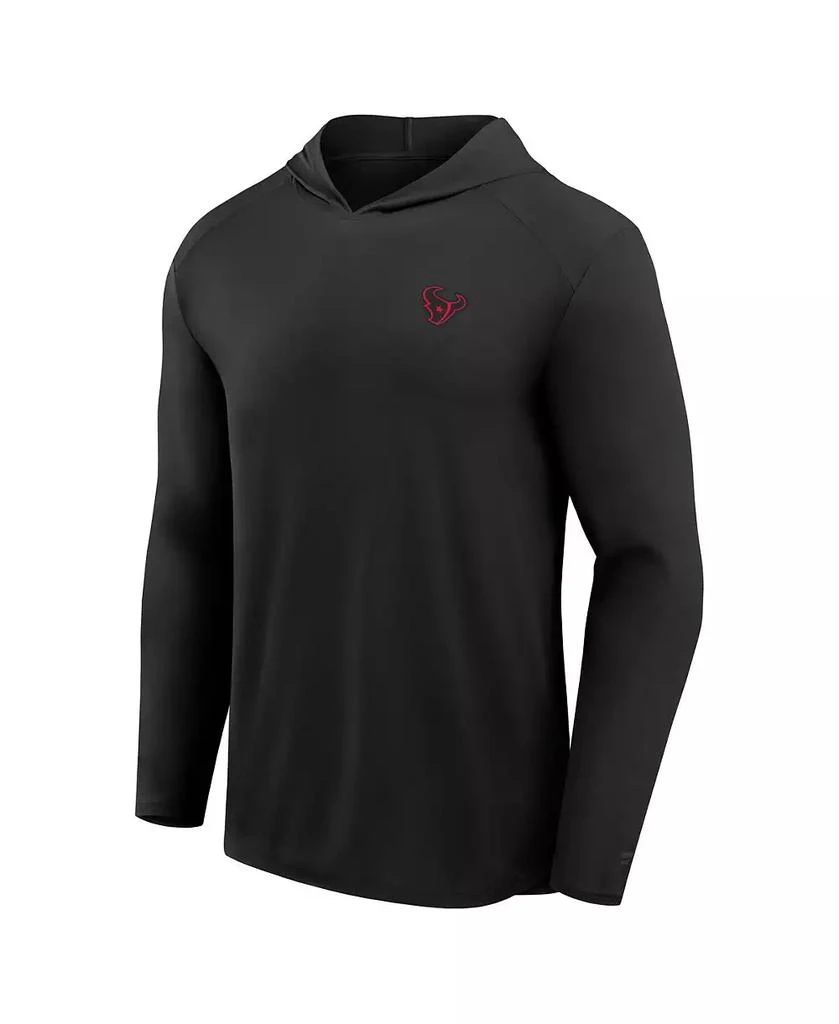 Fanatics Men's Black Houston Texans Front Office Power Mono Long Sleeve Hoodie T-Shirt 2