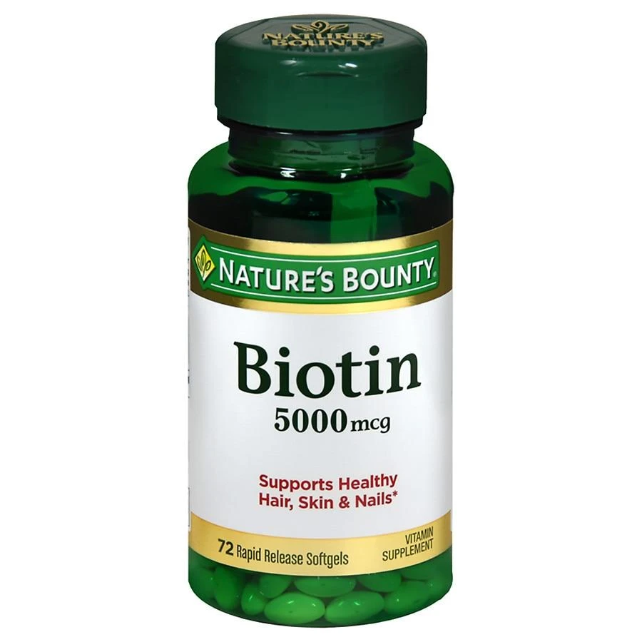 Nature's Bounty Super Potency Biotin 5000 mcg Vitamin Supplement Rapid Release Softgels 1