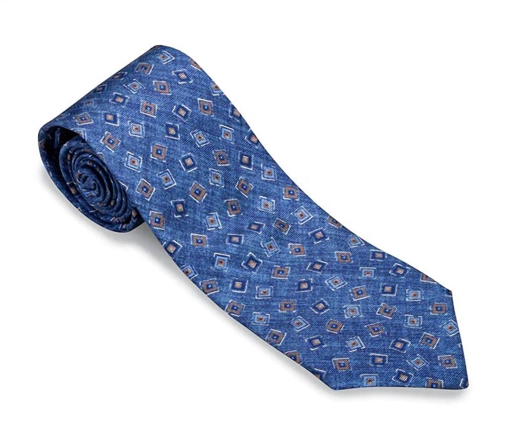 R. Hanauer Men's Medallion Neck Tie In Navy