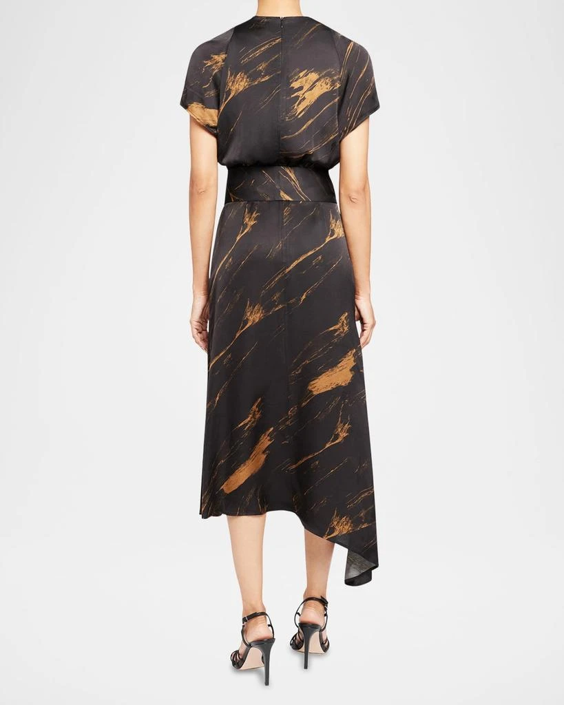 Santorelli Haley Abstract-Print Asymmetric Midi Dress 3