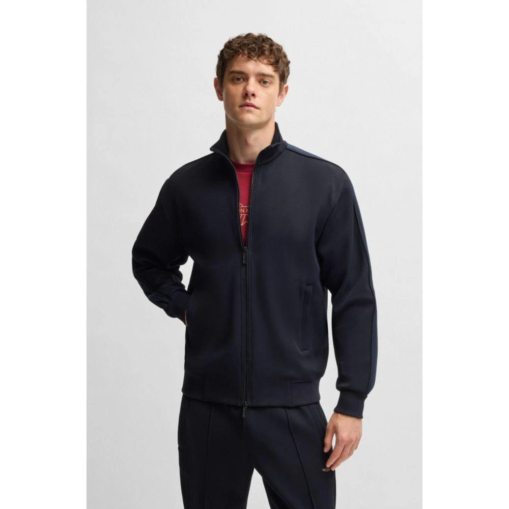 Hugo Boss x ASTON MARTIN jersey jacket with perforated leather stripe 3