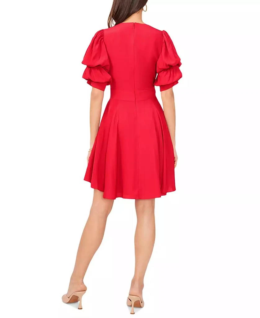 1. State Women's Tiered Bubble-Sleeve V-Neck Mini Dress 4
