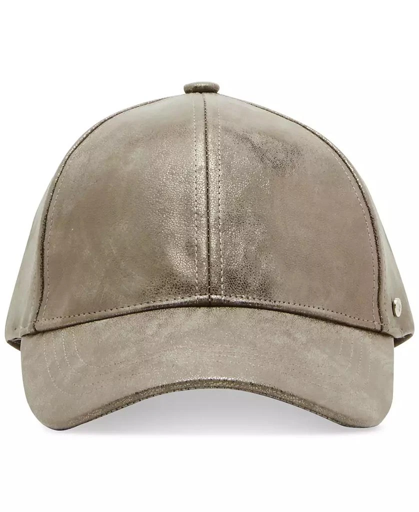 Steve Madden Women's Stone Distressed Metallic Baseball Cap 2
