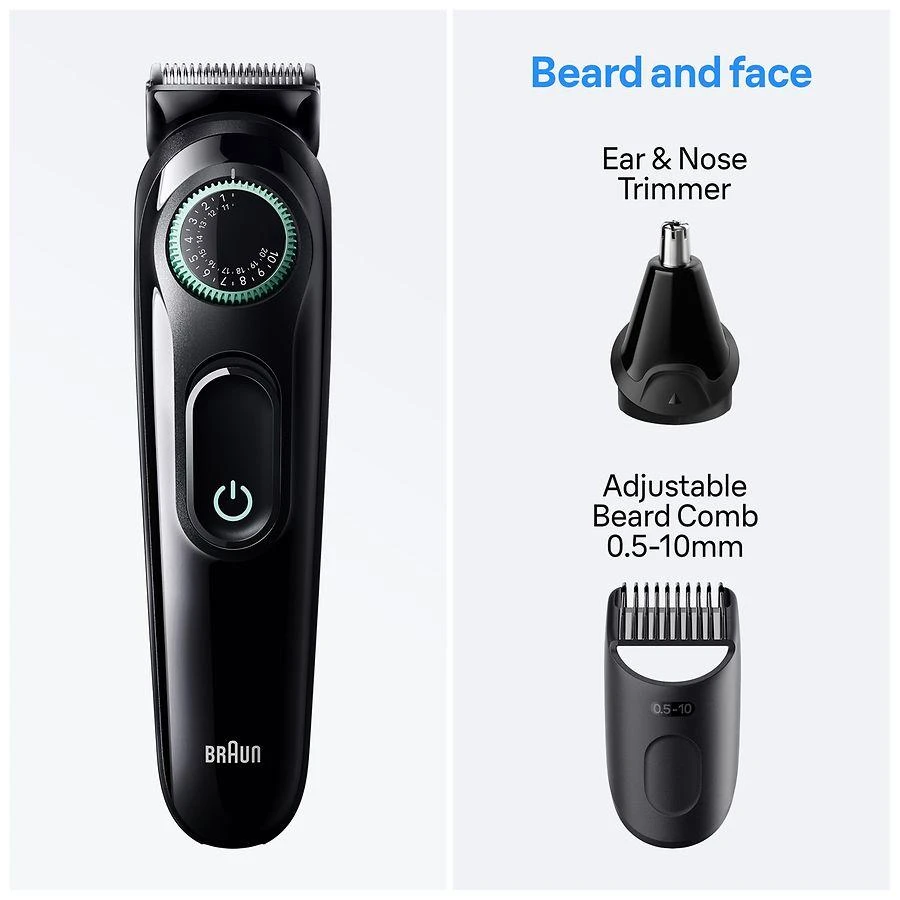 Braun 3-in-1 Trimmer for Men with Beard Trimmer, Ear & Nose Trimmer, Hair Clippers 7