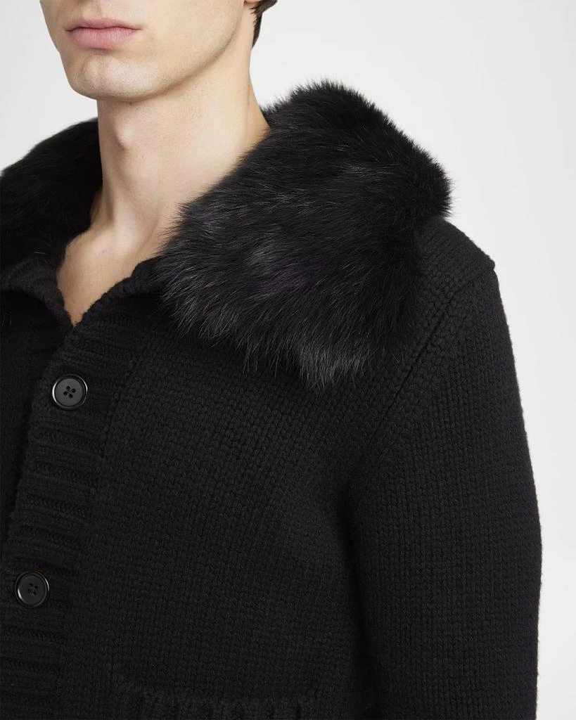 Dolce
Gabbana Men
s Shearling-Collar Wool Jacket 6