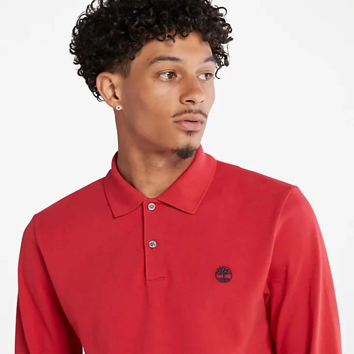 Timberland Millers River LS Polo Shirt for Men in Red 5