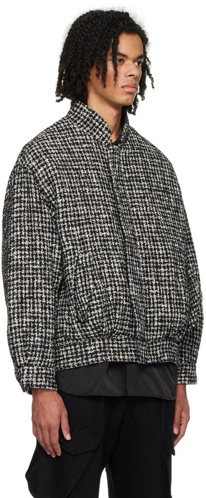 SOPHNET. Black & White Moulin Zip Jacket