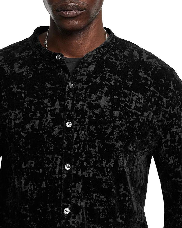 John Varvatos Valencia Regular Fit Velour Burnout Shirt 5