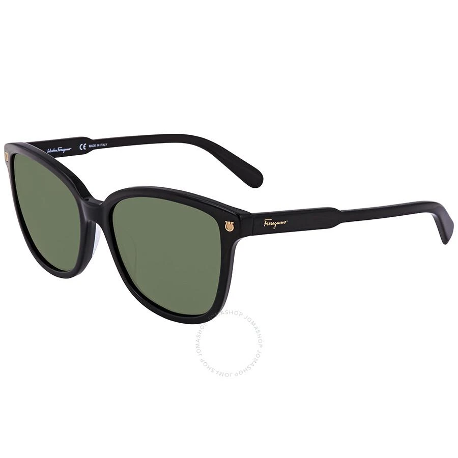 Salvatore Ferragamo Green Square Unisex Sunglasses SF815S 001 56 3