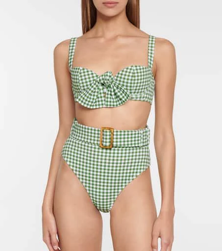 Alexandra Miro Clara gingham bikini top 2