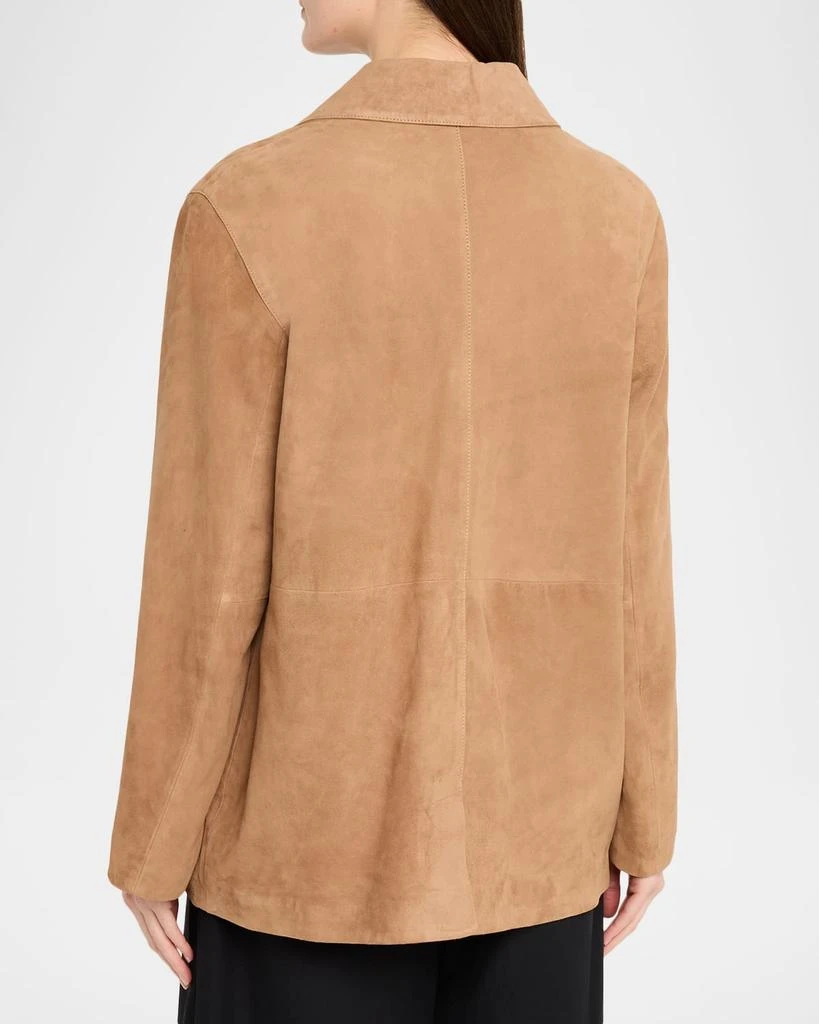 Arma Jolie Single-Breasted Goatskin Suede Blazer 3
