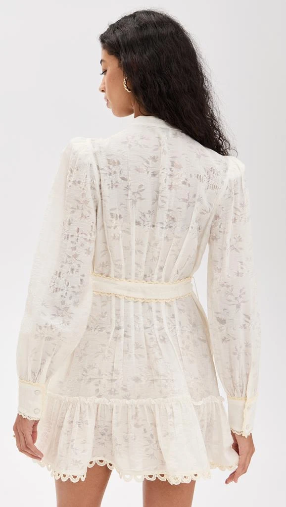 Hemant and Nandita Short Dress with Handcrafted Button and Tie Belt 2