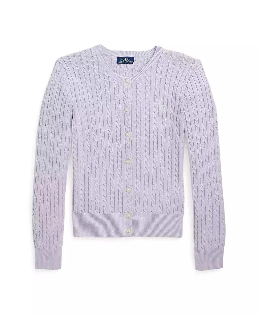 Ralph Lauren Big Girls Mini-Cable Cotton Cardigan Sweater 1