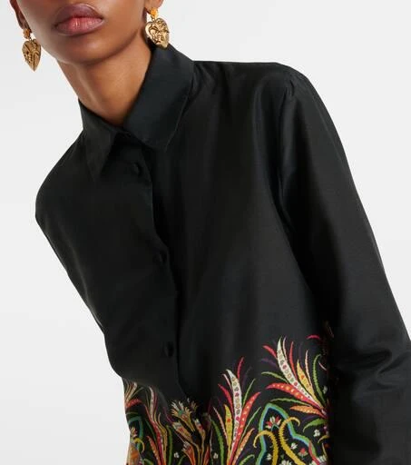 ETRO Printed cotton and silk shirt 4