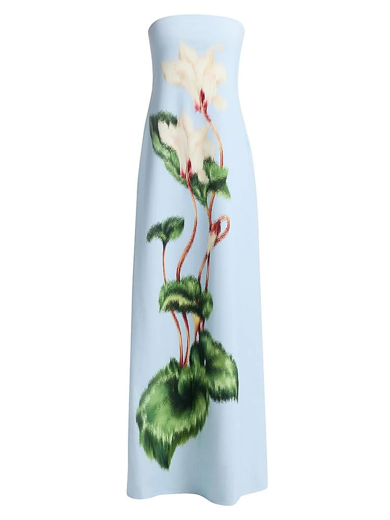 Oscar de la Renta Cyclamen Strapless Column Dress