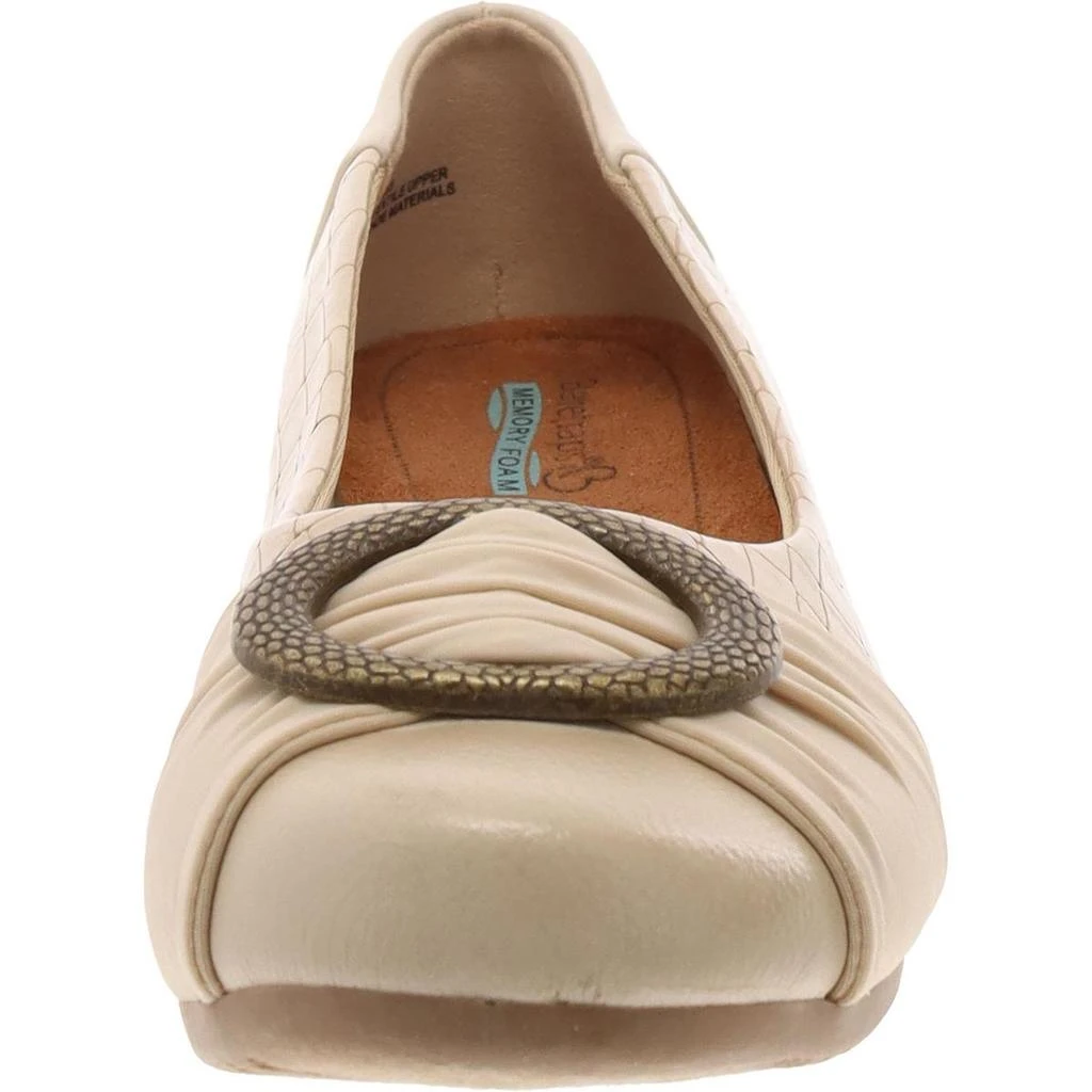 Baretraps Mabely Womens Faux Leather Embellished Ballet Flats 3