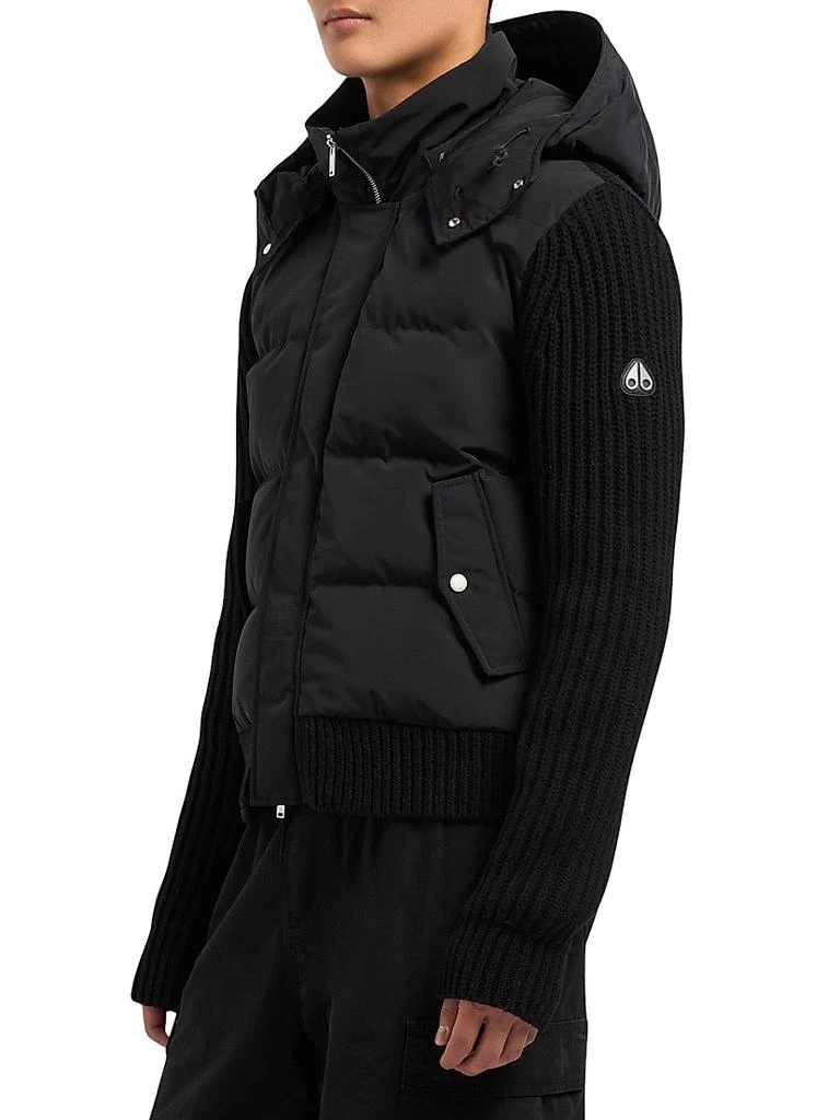 Moose Knuckles Maple Hybrid Mixed-Media Bomber Jacket 5