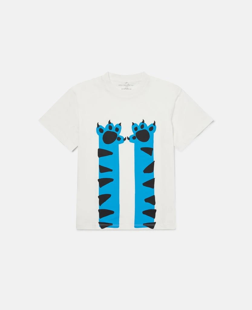 Stella McCartney Stella McCartney - Cat Graphic T-Shirt, Cream, Size: 10 1