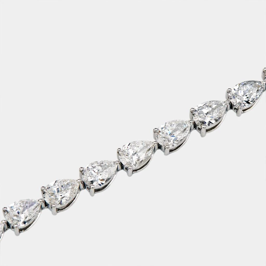 The Diamond Edit 9.3 cts Pear Brilliant Lab Grown Diamond 18k White Gold Tennis Bracelet 3