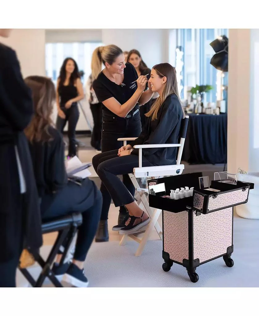 Byootique Cosmetology Case on Wheels Cosmetic Trolley Travel Art Deco Tyrian 7