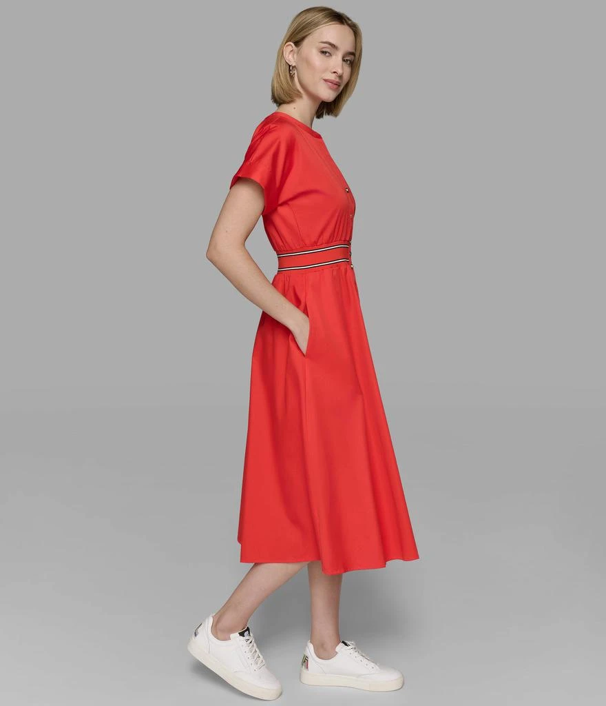 Karl Lagerfeld Paris COLLARLESS MIDI SHIRT DRESS 3