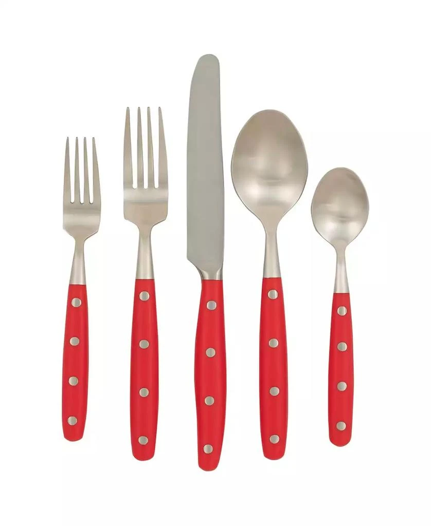 Ginkgo Lyon Poppy Flatware 20 Piece Set, Service for 4 1