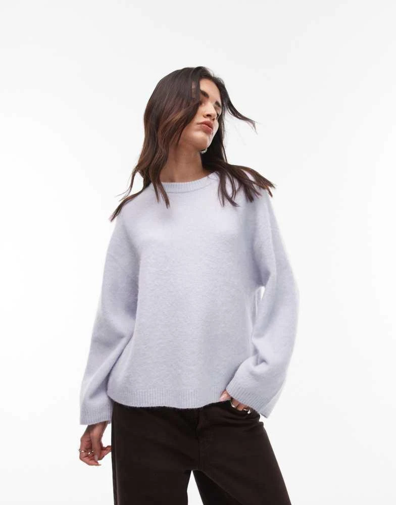 ARKET ARKET super soft alpaca wool blend relaxed sweater in light blue 1
