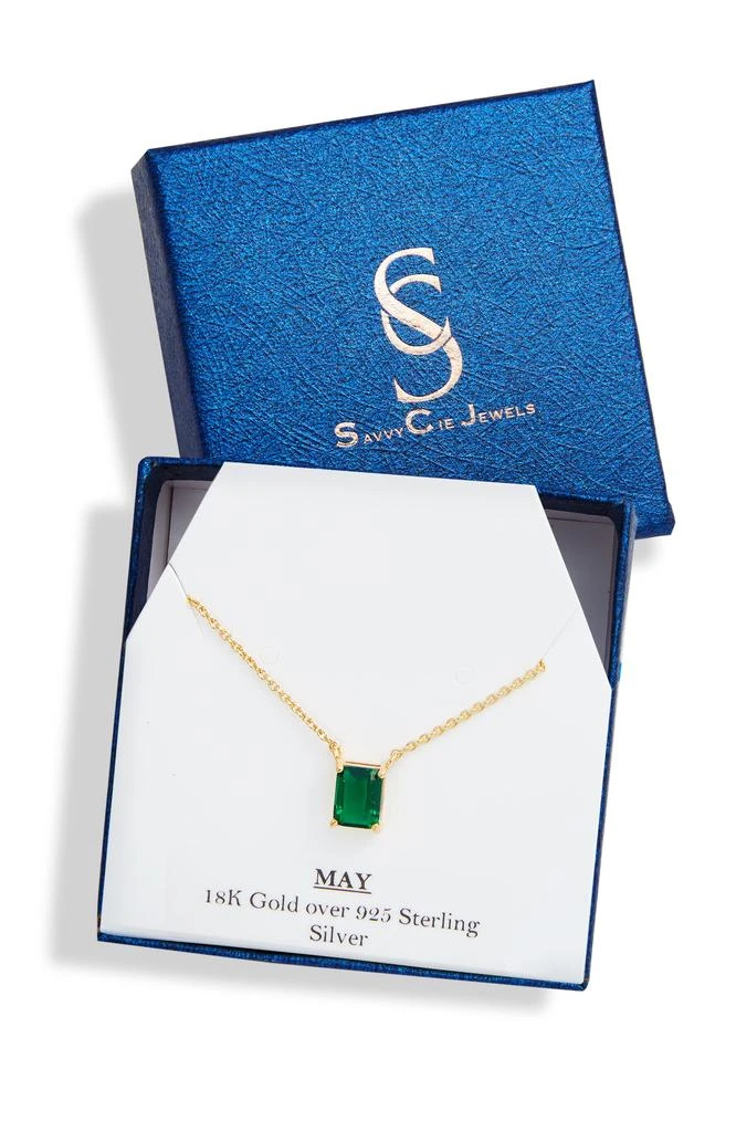 Savvy Cie Jewels Vermeil Birthstone Necklace 5