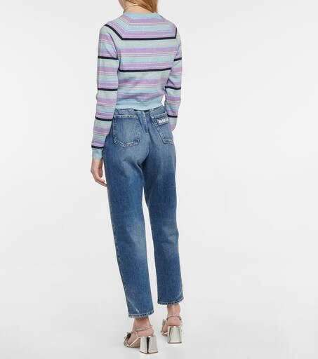 Miu Miu Striped cropped sweater 3