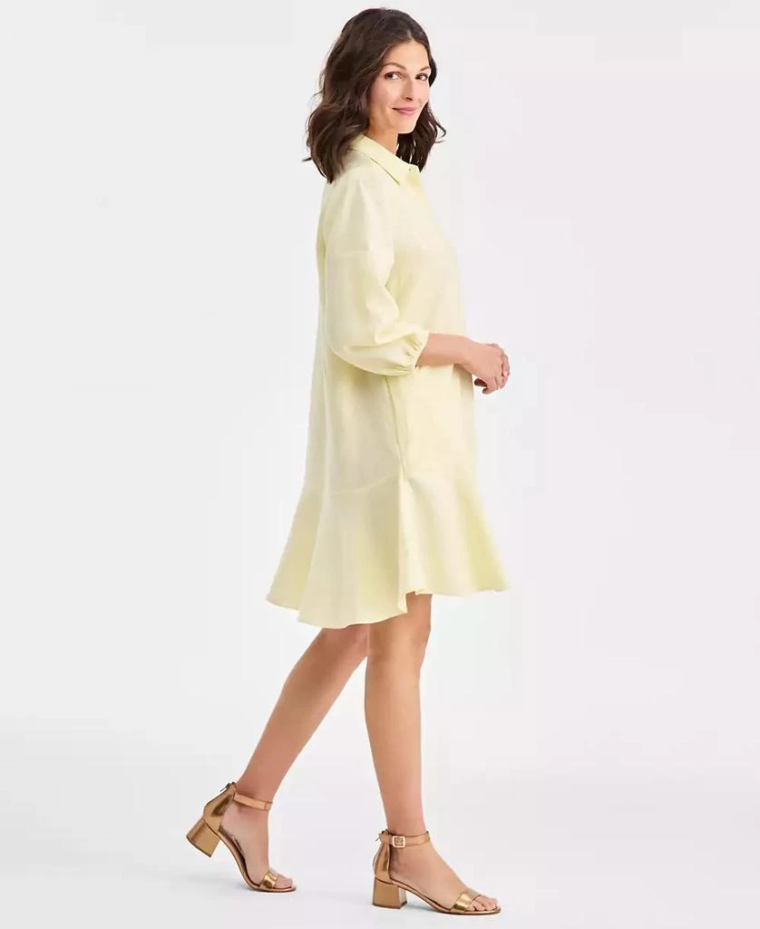 Charter Club Women's 100% Linen Flounce Shirtdress, Created for Macy's 3