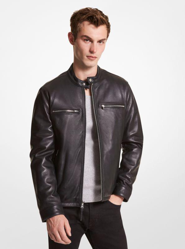 Michael Kors Leather Moto Jacket