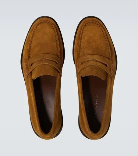 Manolo Blahnik Perry suede penny loafers 4
