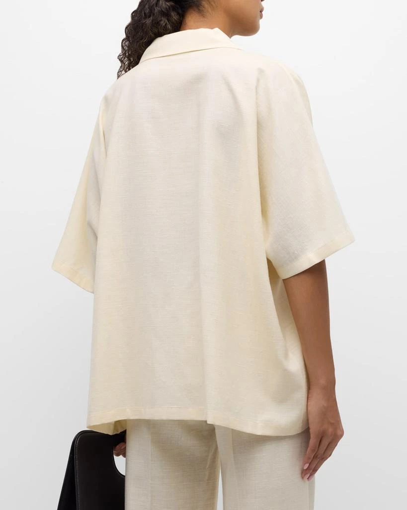 The Row Wen Short-Sleeve Collared Top 6