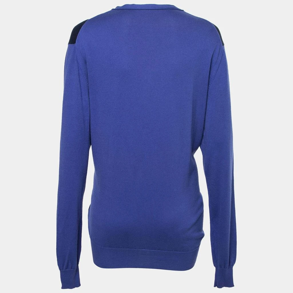 Alexander McQueen McQ by Alexander McQueen Blue Knit Button Front Long Sleeve Cardigan L 2