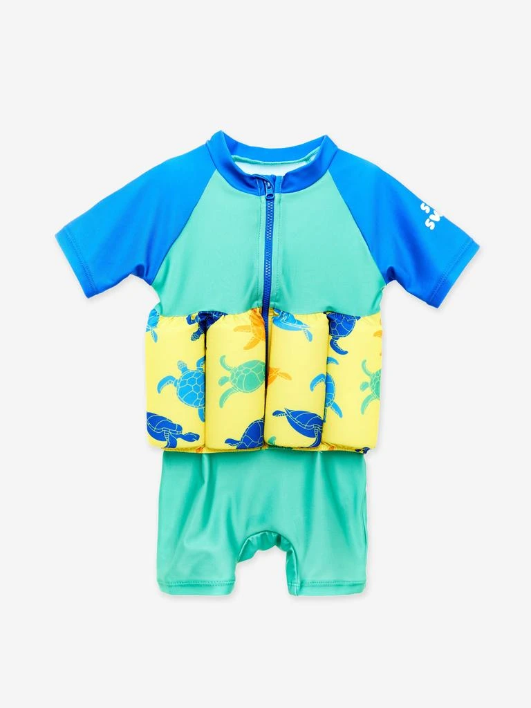 Soli Swim Baby Boys Turtle Float Suit in Green (UPF50+) 1