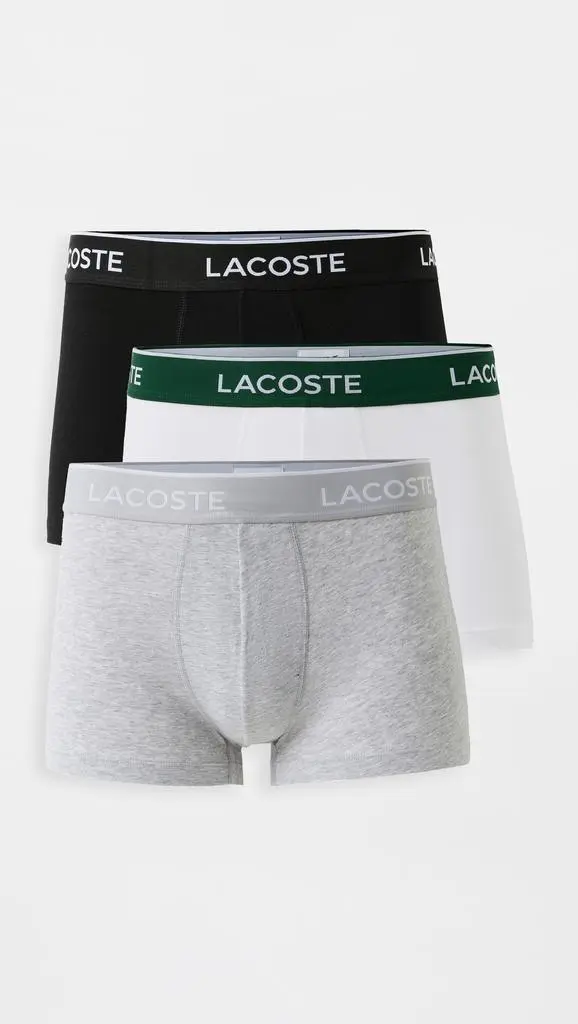 Lacoste Cotton Stretch Jersey Trunks 3 Pack